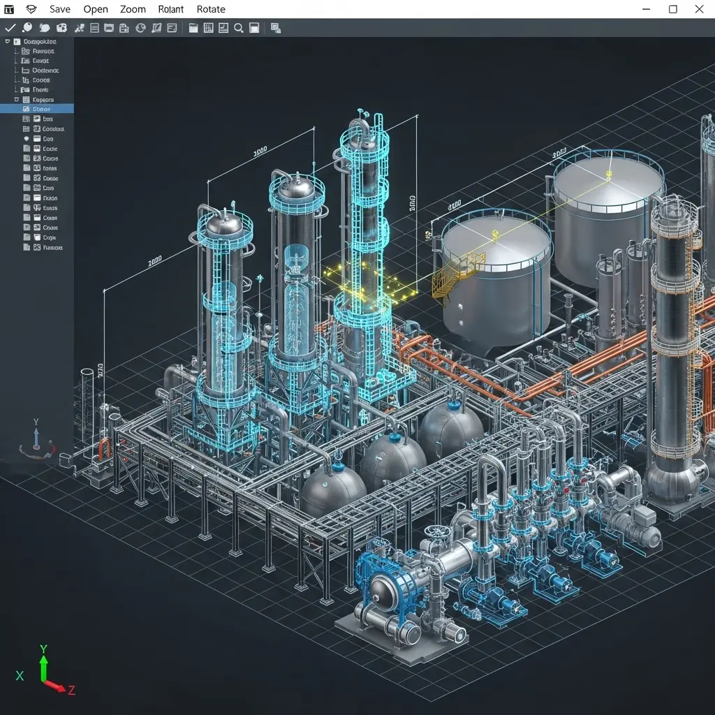 3D CAD Modeling Of Industrial Plant